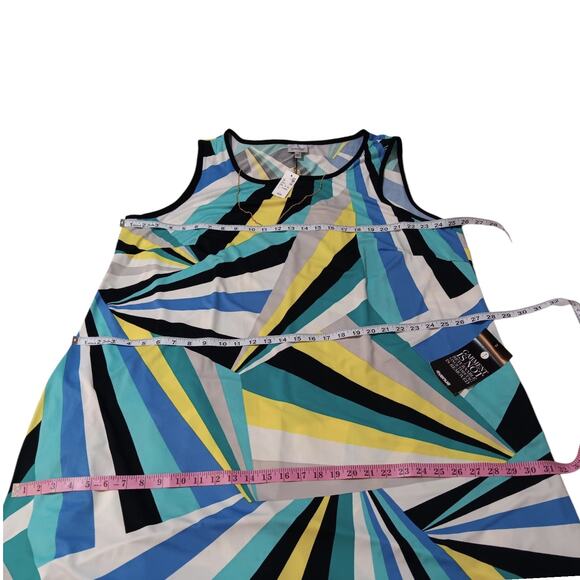 NEW AVENUE Long Maxi Dress Plus 26/28 3X Stretchy Vacation Career Travel Flowy - Picture 4 of 13